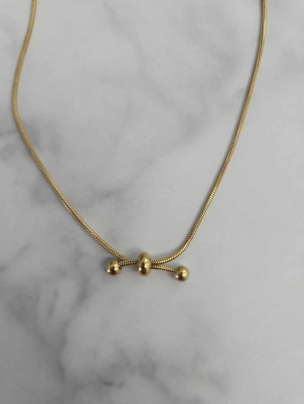 Stainless Steel ​Minimalist Gold Tone Adjustable Slider Ankle Bracelet